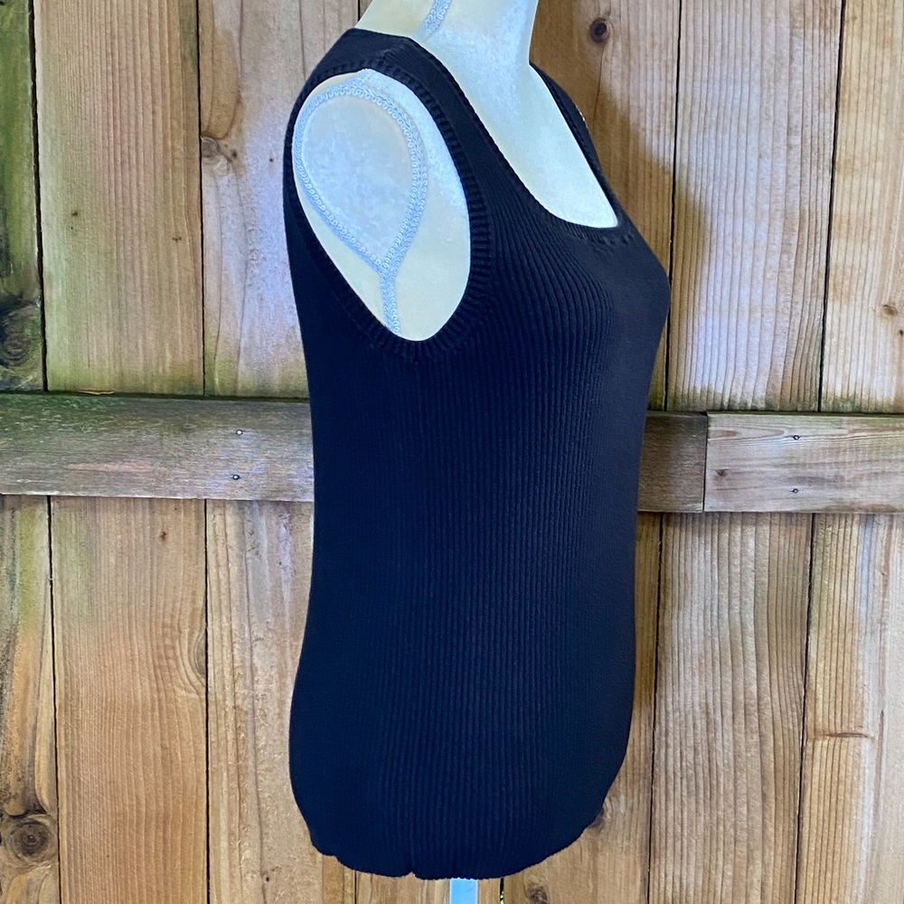 New York Sport Black Sweater Tank Top EUC - Picture 8 of 8